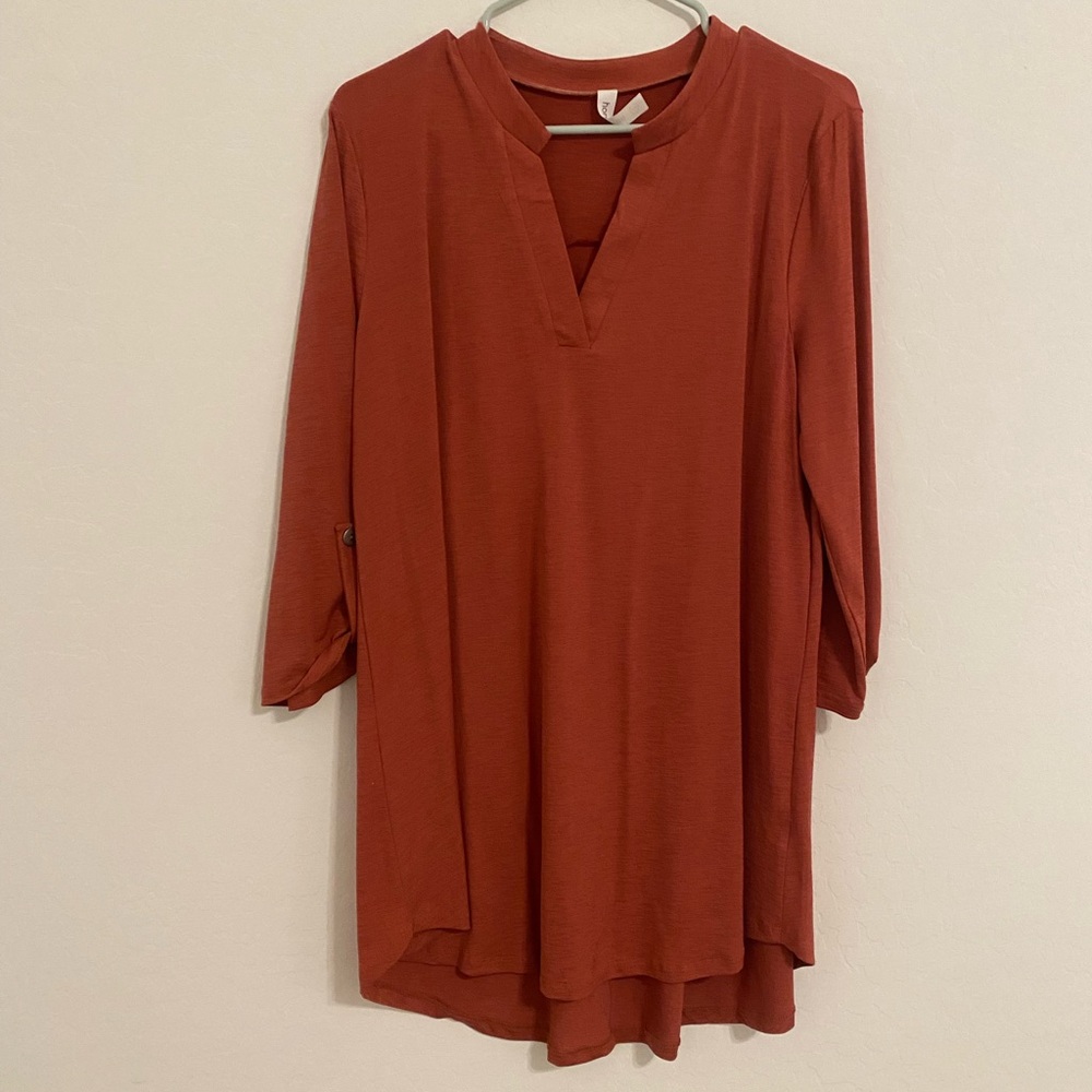 Honeyme Gabby Women's Rust Colored Blouse